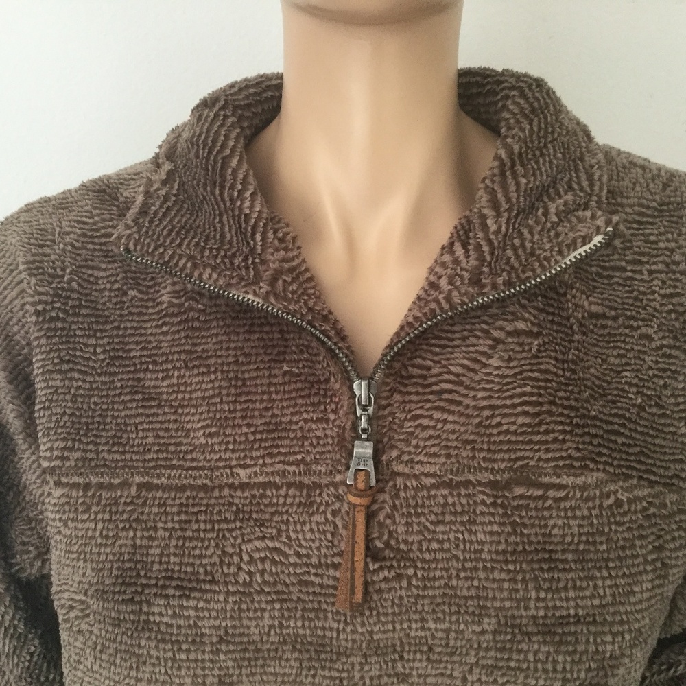True Grit Luxe Fleece 1/4 Zip Pullover Sweater